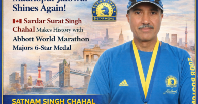 ਮਾਧੋਪੁਰ ਜਲੌਵਾਲ ਦਾ ਮਾਣ: ਸਰਦਾਰ ਸੁਰਤ ਸਿੰਘ ਚਾਹਲ ਨੇ ਐਬਟ ਵਰਲਡ ਮੈਰਾਥਨ ਮੈਜਰਜ਼ ਦਾ 6-ਸਟਾਰ ਮੈਡਲ ਹਾਸਲ ਕੀਤਾ