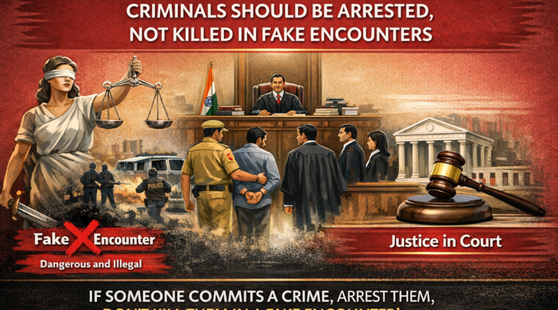 ਪੰਜਾਬ ਵਿੱਚ ਕਾਨੂੰਨ ਦਾ ਰਾਜ—ਅਪਰਾਧੀ ਗ੍ਰਿਫ਼ਤਾਰ ਹੋਵੇ, ਨਕਲੀ ਮੁਕਾਬਲੇ ਵਿੱਚ ਮਾਰਿਆ ਨਾ ਜਾਵੇ