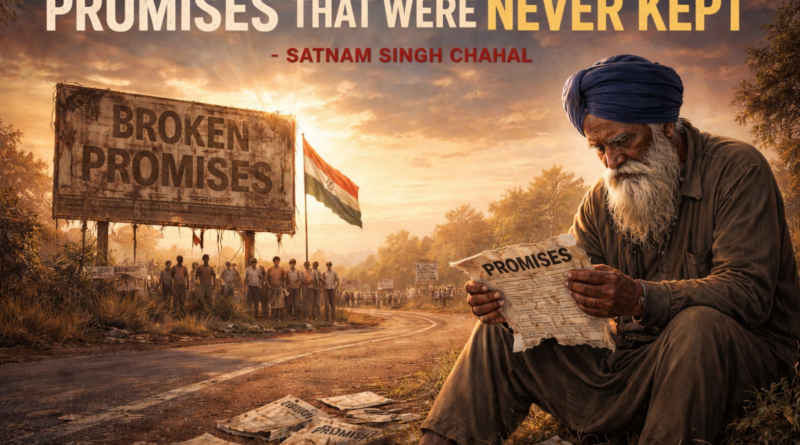 ਪੰਜਾਬ ਸਰਕਾਰ ਦੇ ਅਧੂਰੇ ਵਾਅਦੇ  ਜੋ ਕਦੇ ਵਫਾ ਨਹੀਂ ਹੋਏ-ਸਤਨਾਮ ਸਿੰਘ ਚਾਹਲ