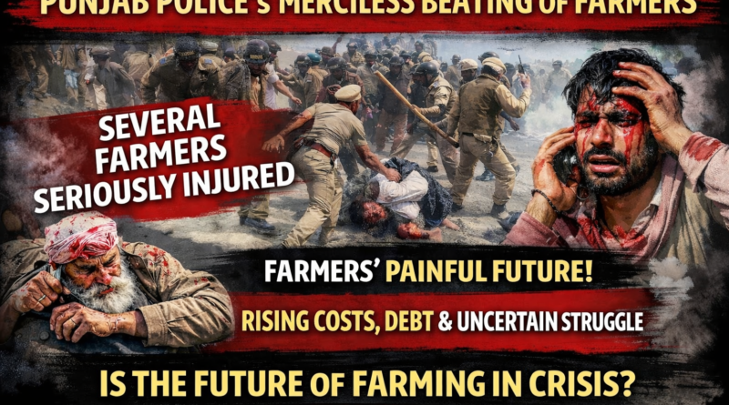 ਪੰਜਾਬ ਪੁਲਿਸ ਵੱਲੋਂ ਕਿਸਾਨਾਂ ਨਾਲ ਬੇਰਹਿਮ ਕੁੱਟਮਾਰ: ਕਈ ਜ਼ਖ਼ਮੀ — ਕਿਸਾਨੀ ਦਾ ਭਵਿੱਖ ਹੋਰ ਵੀ ਅਣਸ਼ੱਚਿਤ