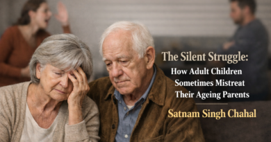 ਸੰਘਰਸ਼: ਕਿਵੇਂ ਬਾਲਗ ਬੱਚੇ ਕਈ ਵਾਰ ਆਪਣੇ ਬਜ਼ੁਰਗ ਮਾਪਿਆਂ ਨਾਲ ਬੁਰਾ ਵਿਵਹਾਰ ਕਰਦੇ ਹਨ-ਸਤਨਾਮ ਸਿੰਘ ਚਾਹਲ