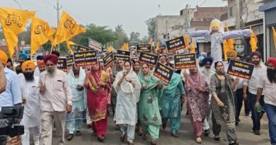 ਹਲਕਾ ਘਨੌਰ ਵਿੱਚ ਬੀਬੀ ਪਰਮਿੰਦਰ ਕੌਰ ਝਿੰਜਰ ਦੀ ਅਗਵਾਈ ਵਿੱਚ ਇਸਤਰੀ ਵਿੰਗ ਅਕਾਲੀ ਦਲ ਨੇ ਪੰਜਾਬ ਸਰਕਾਰ ਖ਼ਿਲਾਫ਼ ਖੋਲ੍ਹਿਆ ਮੋਰਚਾ