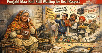 ਵਿਅੰਗਮਈ ਤੇ ਹਾਸੇ ਭਰਿਆ ਲੇਖ ,ਪੰਜਾਬੀ ਭਾਸ਼ਾ ਦਿਵਸ ਮੁੱਕ ਗਿਆ: ਭਾਸ਼ਣ ਤਾਂ ਹੋਏ ਪਰ ਪੰਜਾਬੀ ਮਾਂ ਬੋਲੀ ਅਜੇ ਵੀ ਅਸਲੀ ਇੱਜ਼ਤ ਲਈ ਉਡੀਕਦੀ