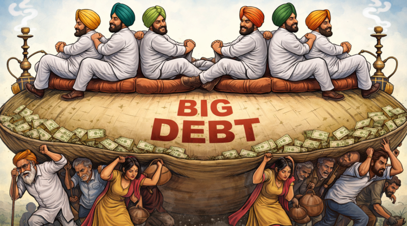 ਕਰਜ਼ੇ ਵਿੱਚ ਡੁੱਬਿਆ ਪੰਜਾਬ, ਸੁਖ ਵਿੱਚ ਆਗੂ: ਸ਼ਾਸਨ ਅਤੇ ਜ਼ਮੀਨੀ ਹਕੀਕਤ ਵਿਚਕਾਰ ਵਧਦਾ ਹੋਇਆ ਨਾਕਾਬੰਦੀ-ਸਤਨਾਮ ਸਿੰਘ ਚਾਹਲ