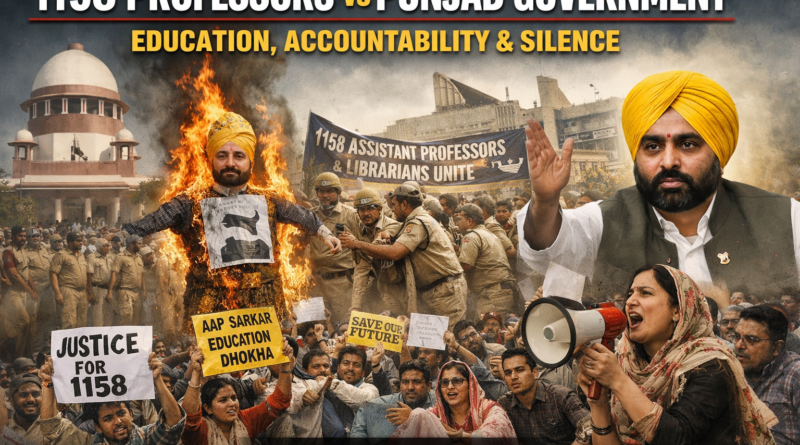 1158 ਪ੍ਰੋਫੈਸਰ ਬਨਾਮ ਪੰਜਾਬ ਸਰਕਾਰ: ਸਿੱਖਿਆ, ਜਵਾਬਦੇਹੀ ਅਤੇ ਚੁੱਪ ਦਾ ਸੰਕਟ