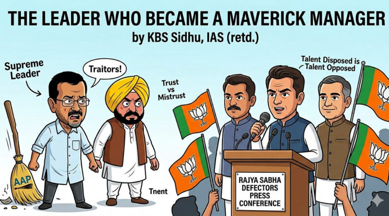 ‘ਆਪ’ ਦੇ ਰਾਜਨੀਤਿਕ ਉਥਲ-ਪੁਥਲ ਤੋਂ ਸਬਕ — ਸਾਡੇ 21-ਨੁਕਾਤੀ ਲੀਡਰ-ਮੈਨੇਜਰ ਕੰਟੀਨਿਊਮ ਮਲਕੀਅਤ ਢਾਂਚੇ ‘ਤੇ ਲਾਗੂ -ਕੇਬੀਐਸ ਸਿੱਧੂ