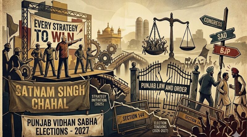 ਪੰਜਾਬ ਵਿੱਚ ਰਾਜਨੀਤਿਕ ਰਣਨੀਤੀ ਅਤੇ ਕਾਨੂੰਨ ਵਿਵਸਥਾ ਦਾ ਲਾਂਘਾ-: ਸਤਨਾਮ ਸਿੰਘ ਚਾਹਲ