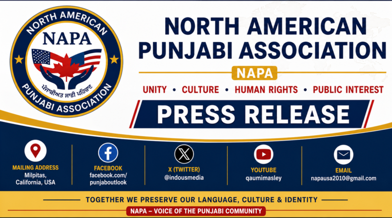 NAPA ਕਿਸੇ ਵੀ ਤਰ੍ਹਾਂ ਦੇ ਧਾਰਮਿਕ ਅਪਮਾਨ ਅਤੇ ਜ਼ਬਰਦਸਤੀ ਨਾਅਰੇਬਾਜ਼ੀ ਦੀ ਨਿੰਦਾ