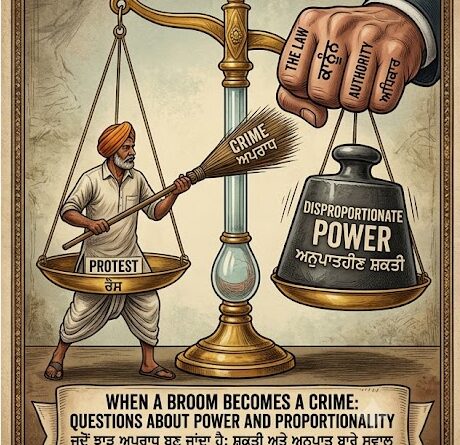 ਜਦੋਂ ਝਾੜੂ ਅਪਰਾਧ ਬਣ ਜਾਂਦਾ ਹੈ: ਸ਼ਕਤੀ ਅਤੇ ਅਨੁਪਾਤ ਬਾਰੇ ਸਵਾਲ – ਸਤਨਾਮ ਸਿੰਘ ਚਾਹਲ