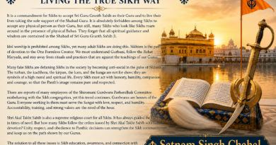 ਸਿੱਖ ਭਾਈਚਾਰੇ ਸਾਹਮਣੇ ਚੁਣੌਤੀਆਂ: ਗੁਰੂ ਦੀਆਂ ਸਿੱਖਿਆਵਾਂ ਵੱਲ ਵਾਪਸੀ – ਸਤਨਾਮ ਸਿੰਘ ਚਾਹਲ