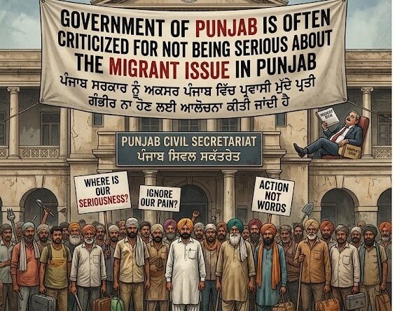 ਪੰਜਾਬ ਸਰਕਾਰ ਦੀ ਅਕਸਰ ਪੰਜਾਬ ਵਿੱਚ ਪ੍ਰਵਾਸੀ ਮੁੱਦੇ ਪ੍ਰਤੀ ਗੰਭੀਰ ਨਾ ਹੋਣ ਲਈ ਆਲੋਚਨਾ ਕਿਉਂ ?ਸਤਨਾਮ ਸਿੰਘ ਚਾਹਲ