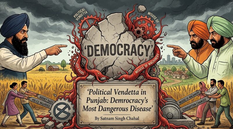 ਪੰਜਾਬ ਵਿੱਚ ਰਾਜਨੀਤਿਕ ਬਦਲਾਖੋਰੀ: ਲੋਕਤੰਤਰ ਦੀ ਸਭ ਤੋਂ ਖਤਰਨਾਕ ਬਿਮਾਰੀ
