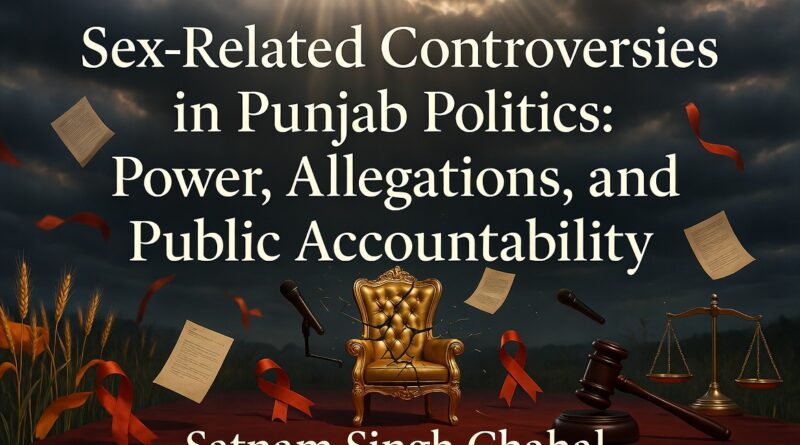ਪੰਜਾਬ ਦੀ ਰਾਜਨੀਤੀ ਵਿੱਚ ਸੈਕਸ ਨਾਲ ਸਬੰਧਤ ਵਿਵਾਦ: ਸ਼ਕਤੀ, ਦੋਸ਼ ਅਤੇ ਜਨਤਕ ਜਵਾਬਦੇਹੀ