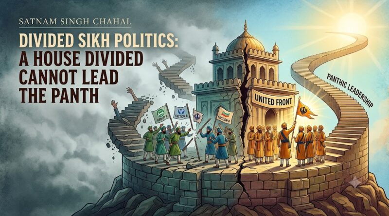 ਵੰਡੀ ਹੋਈ ਸਿੱਖ ਰਾਜਨੀਤੀ: ਵੰਡਿਆ ਹੋਇਆ ਘਰ ਪੰਥ ਦੀ ਅਗਵਾਈ ਨਹੀਂ ਕਰ ਸਕਦਾ- ਸਤਨਾਮ ਸਿੰਘ ਚਾਹਲ