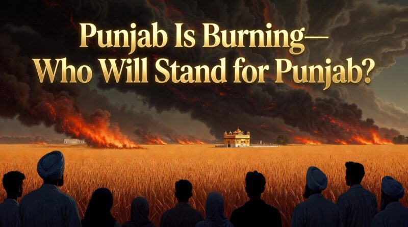 ਸੰਪਾਦਕੀ: ਪੰਜਾਬ ਸੜ ਰਿਹਾ ਹੈ – ਪੰਜਾਬ ਲਈ ਕੌਣ ਖੜ੍ਹਾ ਹੋਵੇਗਾ?