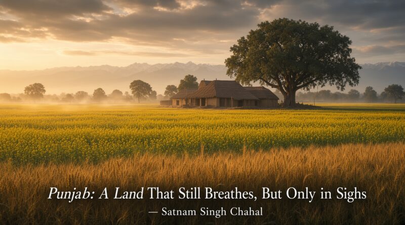 ਪੰਜਾਬ: ਇੱਕ ਅਜਿਹੀ ਧਰਤੀ ਜੋ ਅਜੇ ਵੀ ਸਾਹ ਲੈਂਦੀ ਹੈ, ਪਰ ਸਿਰਫ਼ ਸਾਹਾਂ ਵਿੱਚ-– ਸਤਨਾਮ ਸਿੰਘ ਚਾਹਲ