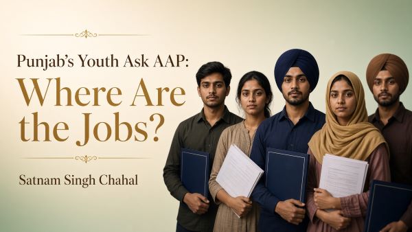 ਪੰਜਾਬ ਦੇ ਨੌਜਵਾਨ ‘ਆਪ’ (AAP) ਤੋਂ ਪੁੱਛਦੇ ਹਨ: ਨੌਕਰੀਆਂ ਕਿੱਥੇ ਹਨ?