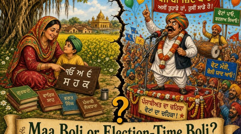 ਪੰਜਾਬ ਆਉਟਲੁੱਕ ਵਿਅੰਗ ਪੰਜਾਬੀ: ਮਾਂ ਬੋਲੀ ਜਾਂ ਚੋਣਾਂ ਦੇ ਸਮੇਂ ਬੋਲੀ?ਸਤਨਾਮ ਸਿੰਘ ਚਾਹਲ