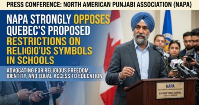 ਸਕੂਲਾਂ ਵਿੱਚ ਧਾਰਮਿਕ ਚਿੰਨ੍ਹਾਂ ’ਤੇ ਪਾਬੰਦੀ ਦੇ ਕਿਊਬੈਕ ਸਰਕਾਰ ਦੇ ਪ੍ਰਸਤਾਵ ਦਾ NAPA ਵੱਲੋਂ ਸਖ਼ਤ ਵਿਰੋਧ